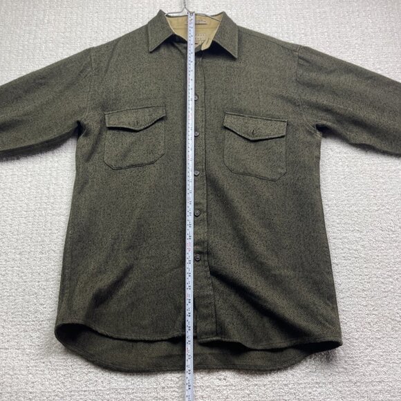 Natural Issue Rugged Wear Heavy Flannel Dark Green Shirt Men Sz M Long Sleeve - Picture 9 of 16